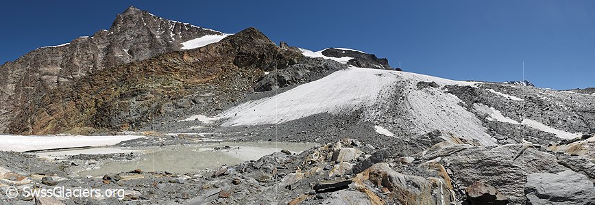 13.08.2016: Alphubelgletscher (Walliser Alpen), Standort 3