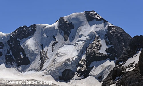 Blüemlisalphorn und Nordwand. Foto vom 21. August 2023.
