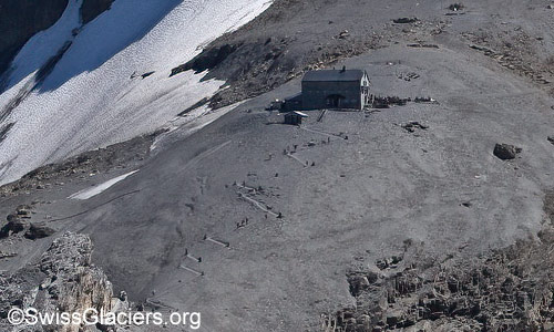Die Blüemlisalphütte vor der Renovation. Foto vom 21. August 2020.