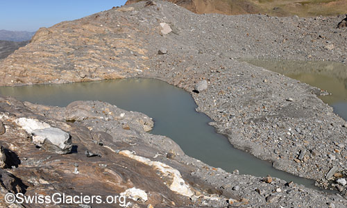 Östlicher Arm des südlichen Gletschersees vor dem Chaltwassergletscher am 8.8.2025.
