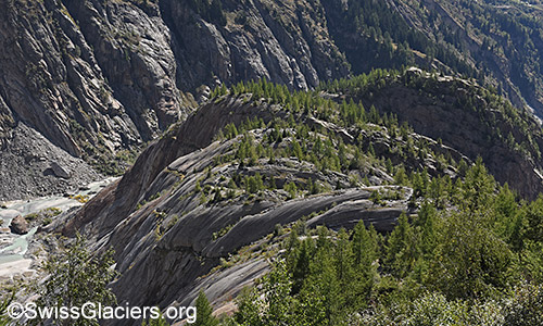 Gletscherschlifflandschaft über dem Fieschergletscher am 19.9.2022
