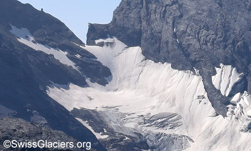 Fründegletscher und Fründejoch. Foto vom 23. August 2024.