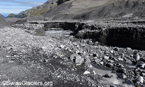 Oberer Teil des Erosionsgrabens. Foto vom 31. August 2025.