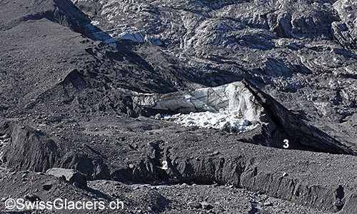 Unterer Gletschersee vom Bergweg zum Gletscher aus am 27.9.2019.
