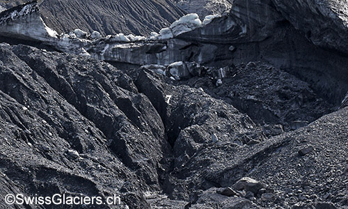 Bereich unterhalb des Eisriegels von Nordwesten. Ausschnitt aus obenstehendem Foto.