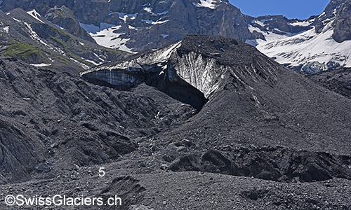 Eisschild ca. von Nordwesten am 29.6.2019.