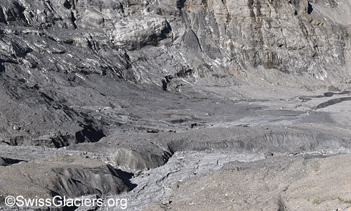 Lawinenkegel im westlichen Teil. Foto vom 7. September 2024.