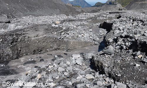 Beginn des neuen Erosionsgrabens. Foto vom 7. September 2024.