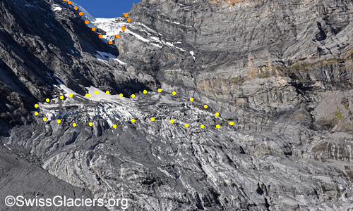 Nördlicher Teil des Gamchigletschers. Foto vom 31. August 2025.