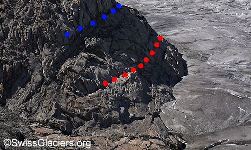 Ausschnitt aus obenstehendem Foto. Ca. Bildmitte unten. Situation am 20.9.2022