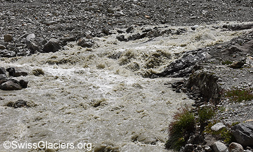 Abflussmenge am 2. Juli 2022, ca. 14 Uhr.