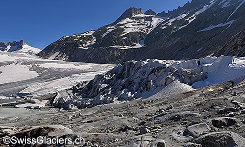 Abdeckung des Rhonegletschers am 5.7.2019.