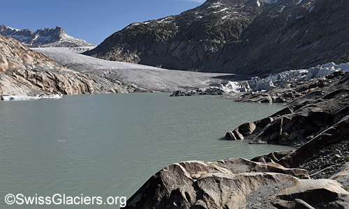 Östlicher Teil des proglazialen Gletschersee am 7.7.2023.