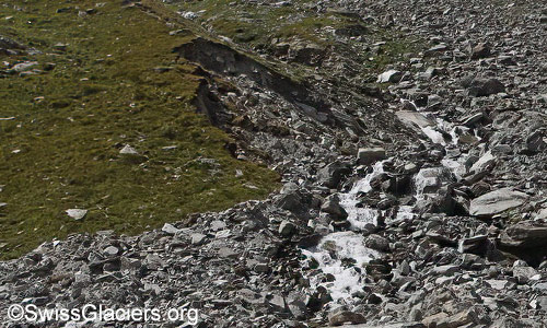 Bergweg zum Schwarzberggletscher. Foto vom 27. August 2024.