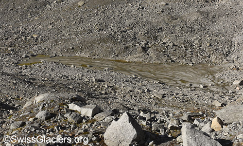 Schwemmebene vor dem Sidelengletscher am 29.9.2023.