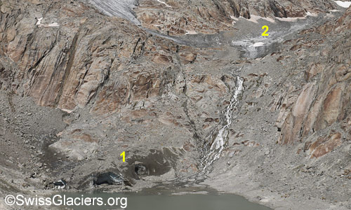 Toteiskegel und Tiefengletscher am 12. August 2025.