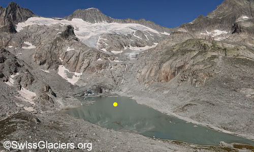Galenstock, Tiefengletscher und proglazialer See. Foto vom 29. August 2024.