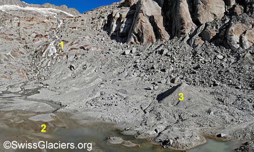 Tiefengletscher: Luftaufnahme der Schwemmebene am 12. August 2025.