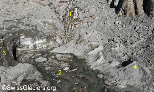 Tiefengletscher: Luftaufnahme der Schwemmebene am 29. August 2024.