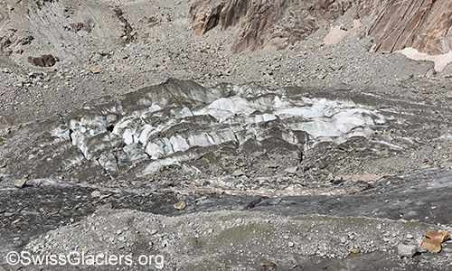 Toteiskegel von Nordosten am 15.7.2022.