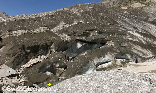 Front des Unteraargletschers am 25. Juli 2024.