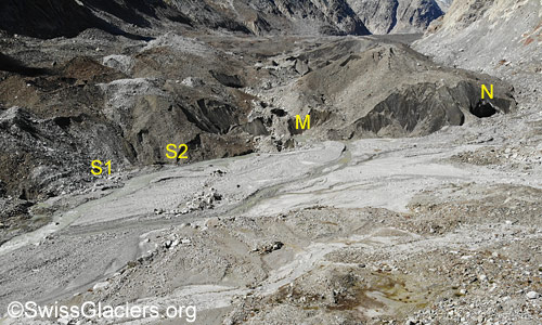 Gletschertore des Unteraargletschers am 19. September 2025.