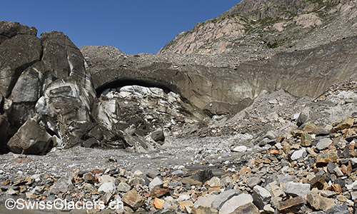 Geöffneter Einsturztrichter am 10. Juli 2019.