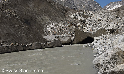 Mittleres Gletschertor am 10.7.2019.