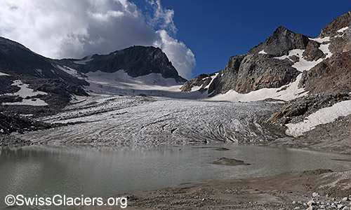 Westlicher Gletschersee am 26.8.2019.