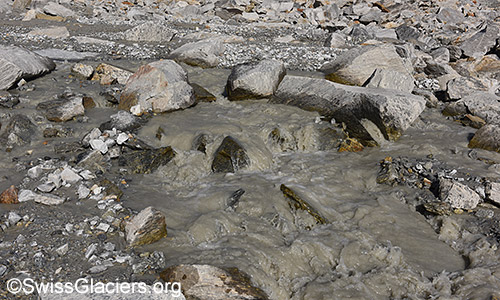 Zufluss des östlichen Gletschersee am 26.8.2019.