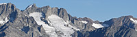 Vorher/Nachher Vergleichsfotos vom Bächigletscher (Berner Alpen) anzeigen.