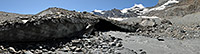 Vorher/Nachher Vergleichsfotos vom Furgggletscher (Zermatt, Walliser Alpen) anzeigen.