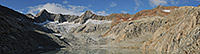 Vorher/Nachher Vergleichsfotos vom Gruebengletscher (Berner Alpen) anzeigen.