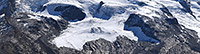 Vorher/Nachher Vergleichsfotos vom Monte Rosagletscher (Walliser Alpen) anzeigen.