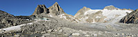 Vorher/Nachher Vergleichsfotos vom Tiefengletscher (Urseren, Urner Alpen) anzeigen.