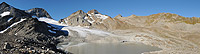Vorher/Nachher Vergleichsfotos vom Witenwasserengletscher (Urner Alpen, Schweiz) anzeigen.