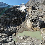 Zunge des Wetterlückengletschers von NO am 20.9.2018