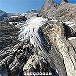 Oberer Teil der Zunge des Wetterlückengletschers von NO am 20.09.2018