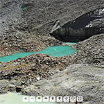 Türkisfarbener, proglazialer See am Unteraargletscher am 25.9.2018