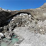 Einsturztrichter im Unteraargletscher am 10.7.2019