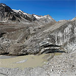 Unteraargletscher: Gletscherfront und Schmelzwasser