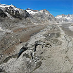 Unteraargletscher: Zerfallserscheinungen im Gletschereis
