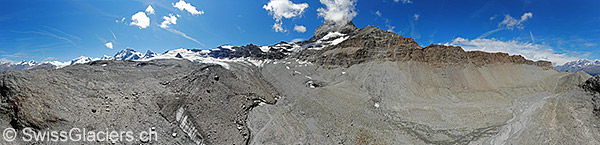 Furgggletscher und Matterhorn von Norden (Luftaufnahme)