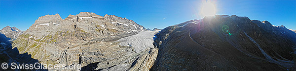 Kanderfirn und Alpetligletscher (Luftaufnahme).