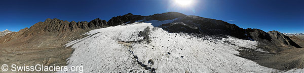 Mulde im Muttgletscher am 29. September 2023