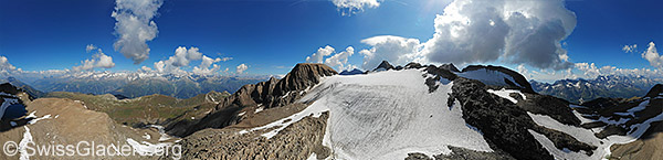 Rappegletscher von Westen (Luftaufnahme).