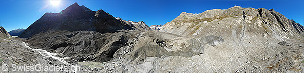 Situation am Ende des Unterargletschers am 25.9.2018