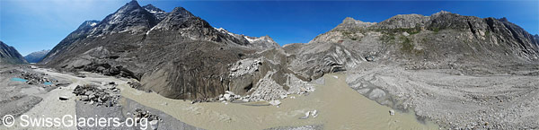 Unteraargletscher: Viel Schmelzwasser am 24.6.2023