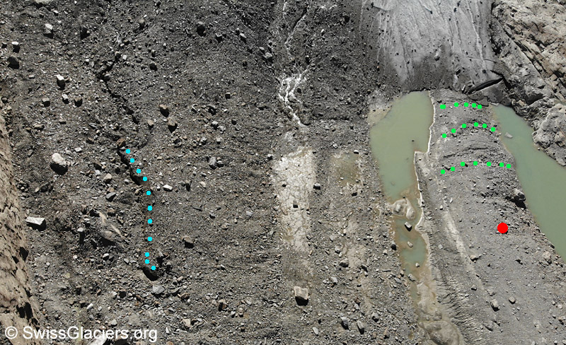 Luftaufnahme Gletschersee am 11.7.2022.