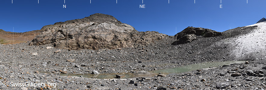 Situation Gletschersee am 11.7.2022.